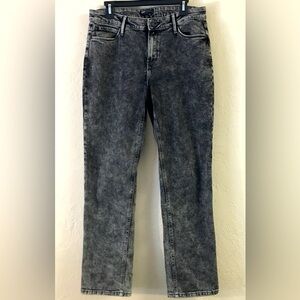 Simply Vera Wang Relaxed Straight Leg Jeans 10 Black Acid Wash Casual Denim